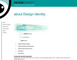 Screenshot of the Design Identity homepage