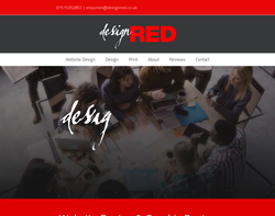 Screenshot of the Design Red homepage