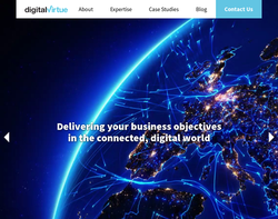 Screenshot of the Digital Virtue homepage