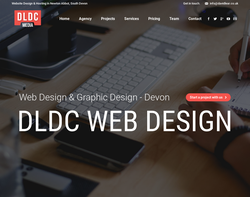 Screenshot of the DLDC Web Design homepage