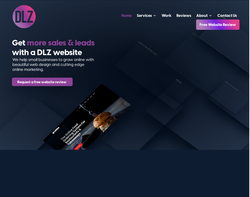 Screenshot of the DLZ Design  homepage