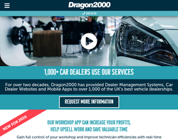 Screenshot of the Dragon2000 Car Dealer Websites homepage