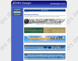 Screenshot of the DRS Design homepage