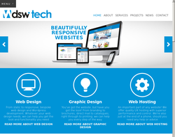 Screenshot of the DSW Technology homepage