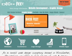 Screenshot of the Duck Feet homepage
