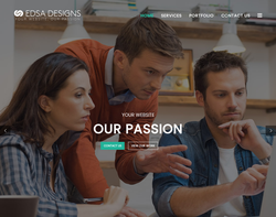 Screenshot of the EDSA Designs homepage