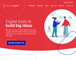 Screenshot of the Electric Putty homepage