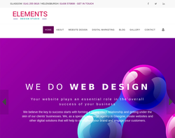Screenshot of the ElementsDesign Studio homepage