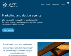 Screenshot of the Energy Creative homepage