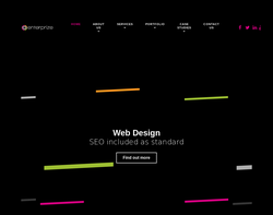 Screenshot of the Enterprize Web Design & Print Ltd homepage