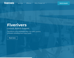 Screenshot of the Five Rivers homepage