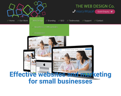 Screenshot of the The Web Design Co. homepage