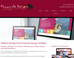 Screenshot of the Foxxweb Design homepage