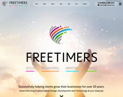 Screenshot of the Freetimers Internet homepage