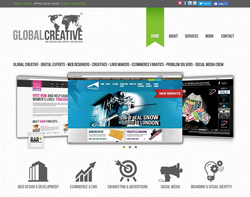 Screenshot of the Global Creative homepage
