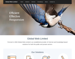 Screenshot of the Global Web Limited homepage