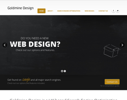 Screenshot of the Goldmine Design homepage