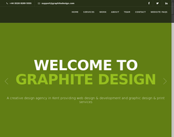 Screenshot of the Graphite Design homepage