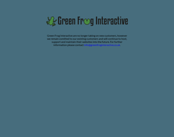 Screenshot of the Green Frog Interactive homepage