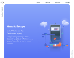 Screenshot of the HandBuiltApps homepage