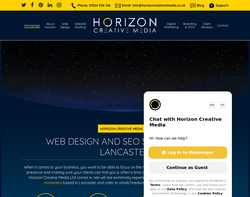 Screenshot of the Horizon Creative Media homepage