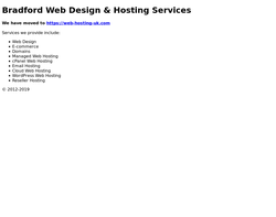 Screenshot of the Bradford Web Design And Hosting Services. homepage