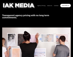 Screenshot of the IAK Media homepage