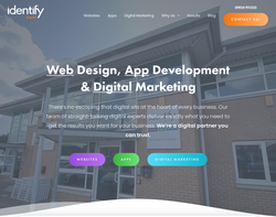Screenshot of the Identify Web Design homepage