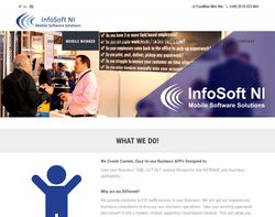 Screenshot of the InfoSoft NI homepage