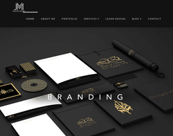 Screenshot of the JM Graphic Design homepage
