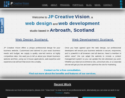Screenshot of the jpcreativevision.co.uk homepage