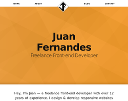 Screenshot of the Juan Fernandes homepage