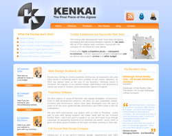 Screenshot of the Kenkai homepage