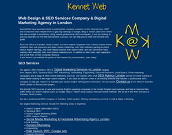 Screenshot of the Kennet Web homepage