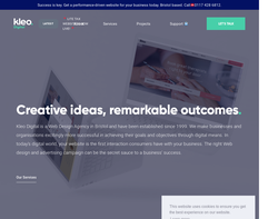 Screenshot of the Kleo Digital homepage