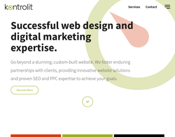 Screenshot of the Kontrolit homepage