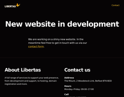 Screenshot of the Libertas Solutions Ltd homepage