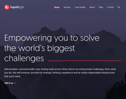 Screenshot of the Liquid Light Digital Ltd homepage
