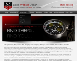Screenshot of the Listed Website Design homepage