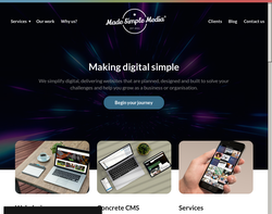 Screenshot of the Made Simple Media homepage