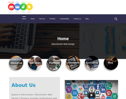 Screenshot of the Web Design Manchester homepage