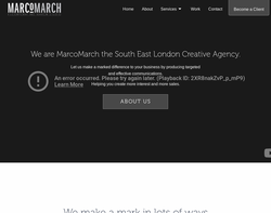 Screenshot of the MarcoMarch homepage