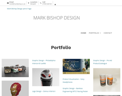 Screenshot of the Mark Bishop Design homepage