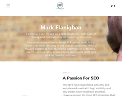 Screenshot of the Mark Flanighan homepage