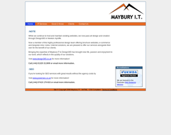 Screenshot of the Maybury IT homepage