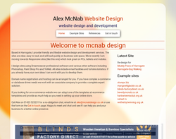 Screenshot of the mcnab design homepage