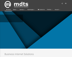 Screenshot of the MDTS UK Limited homepage