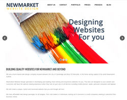 Screenshot of the Newmarket Website Design homepage