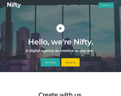 Screenshot of the Nifty Solutions homepage