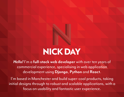 Screenshot of the Nick Day homepage